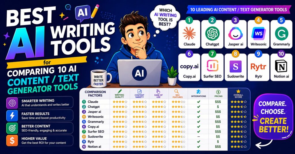Best AI Writing Tools to Boost Your Content Fast (2026)