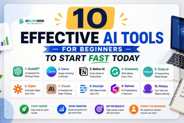 10 Effective AI Tools for Beginners to Start Fast Today