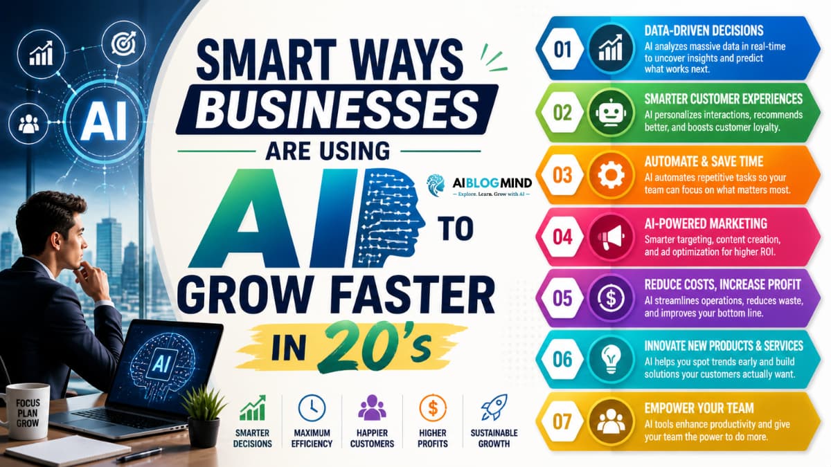 Smart Ways Business Using AI Grow Powerful in 20's