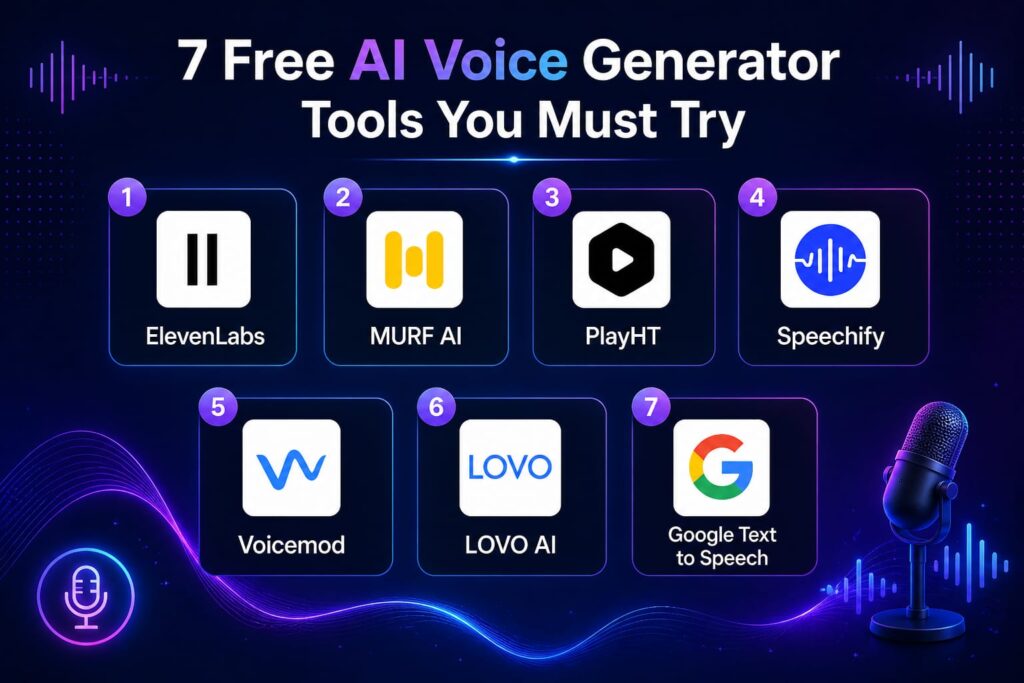 free ai voice generator that are used for podcast quality voice you must try