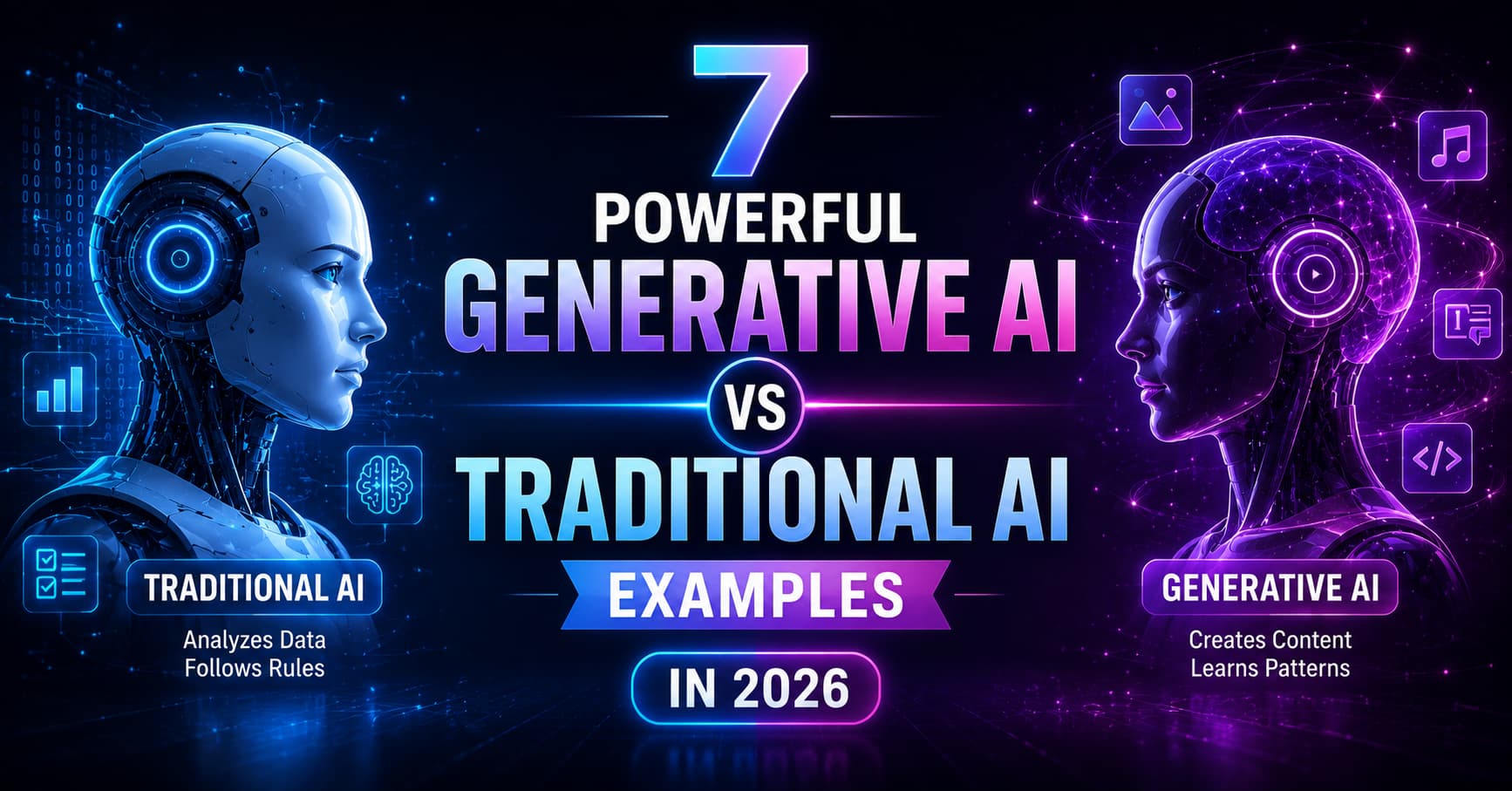 7 Powerful Generative AI vs Traditional AI Examples in 2026