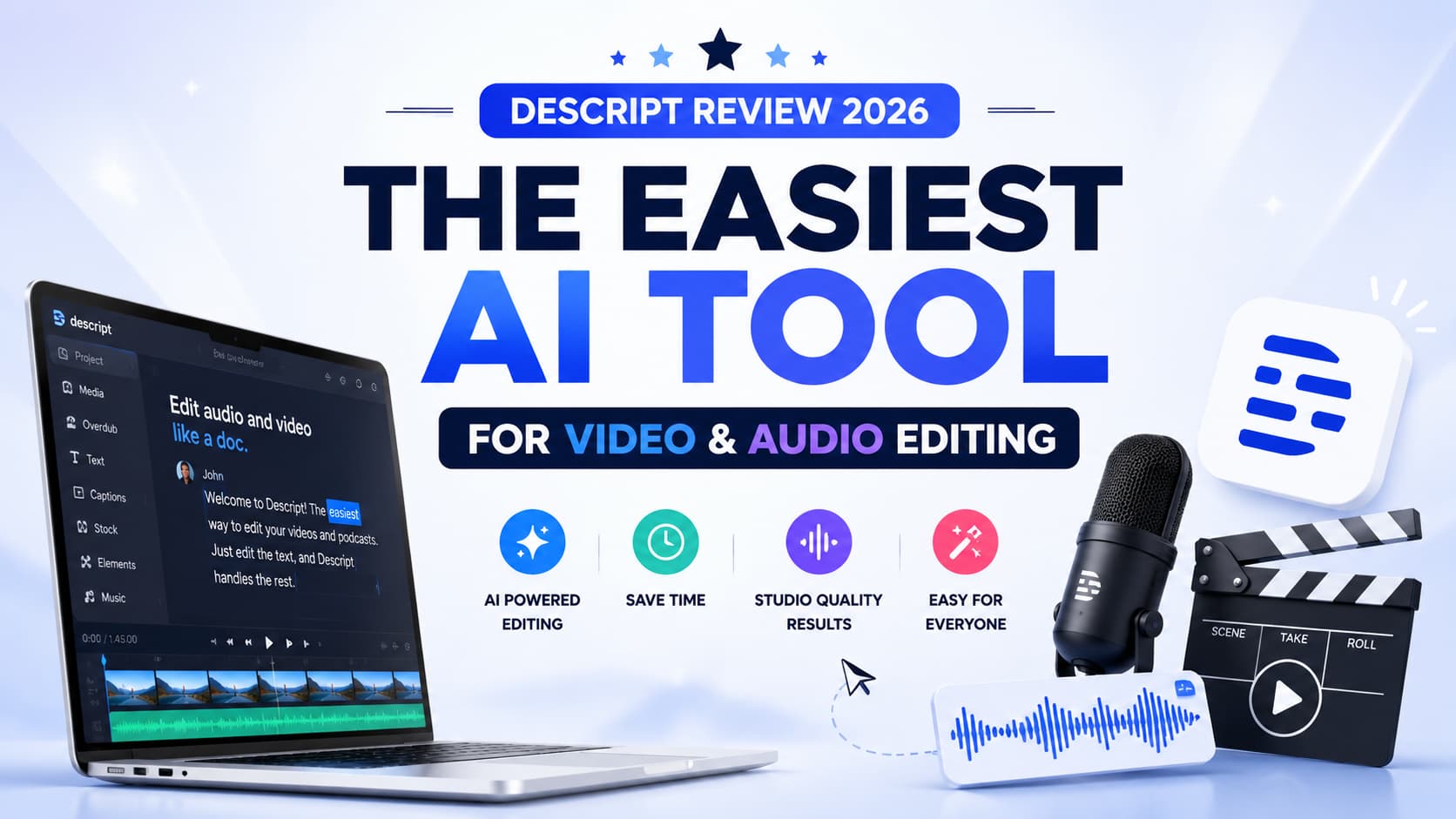 Descript Review 2026: The Easiest AI Tool for Video & Audio Editing
