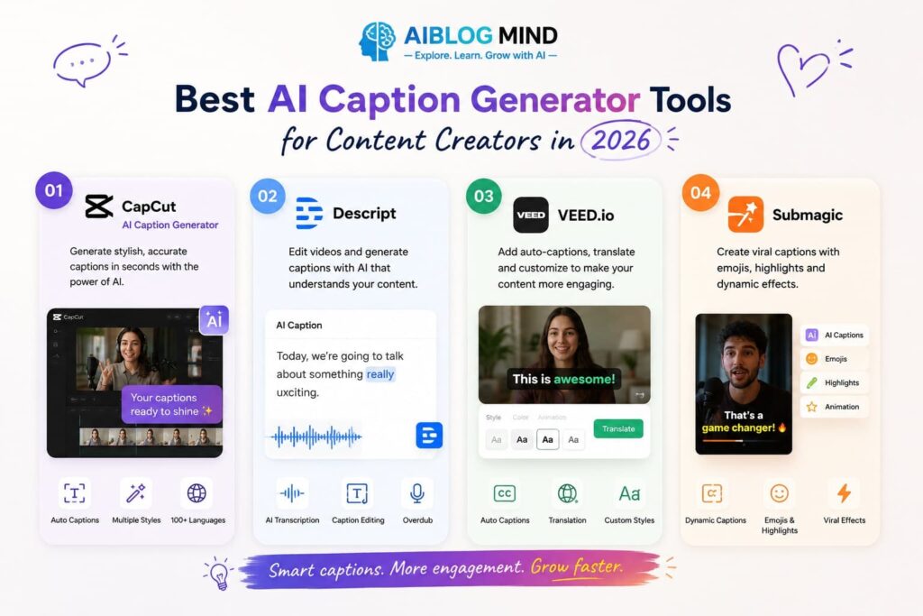  AI caption generator tools needed now a days for creators