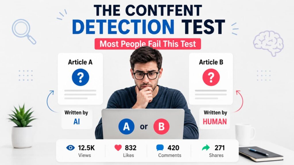 AI vs human content detection test