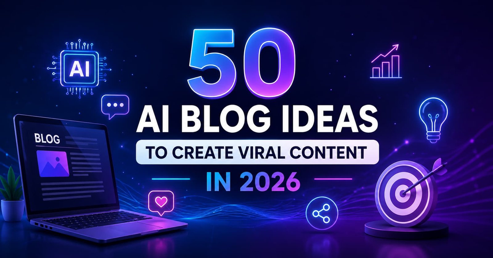 50 AI Blog Ideas to Create Viral Content in 2026