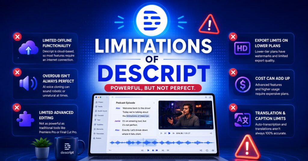 Limitations of Descript