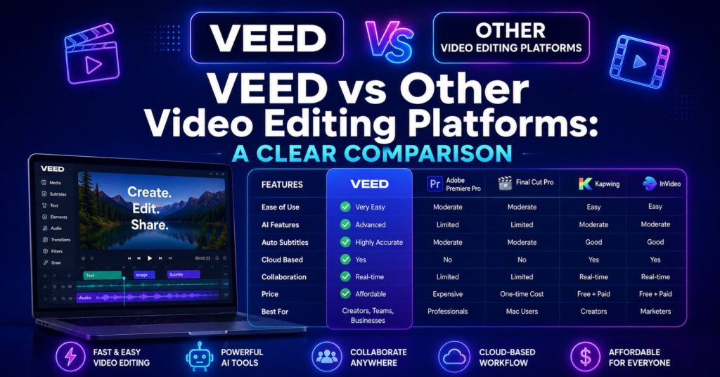 VEED vs Other Video Editing Platforms: A Clear Comparison