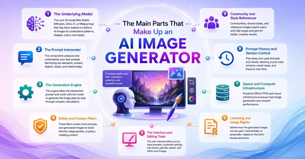 The Main Parts That Make Up an AI Image Generator