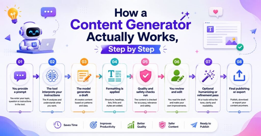 How a Content Generator Actually Works, Step by Step