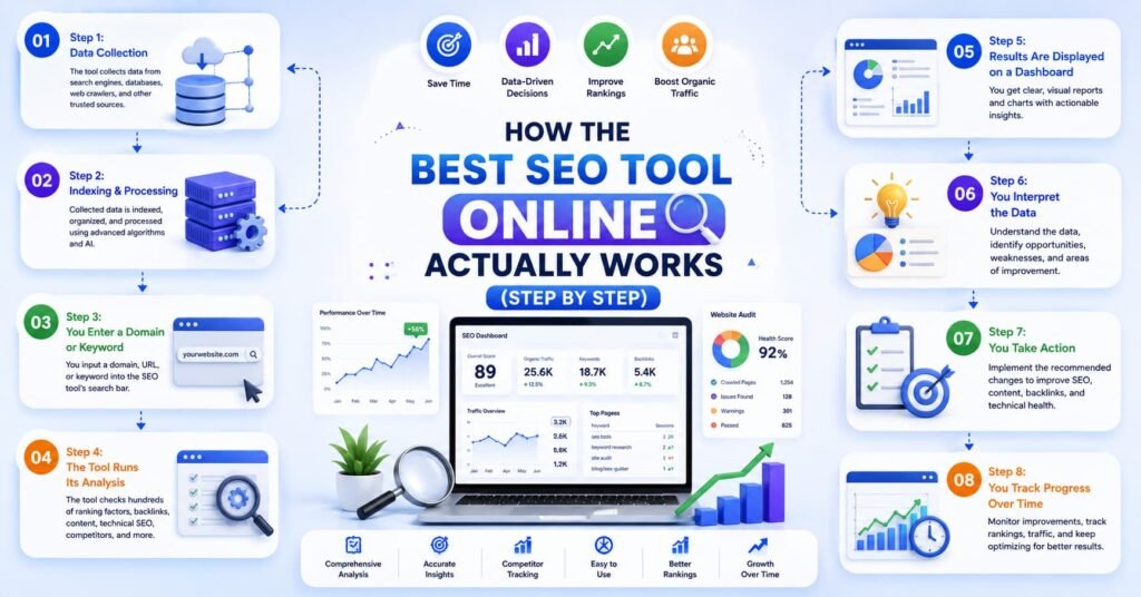 How the Best SEO Tool Online Actually Works (Step by Step)