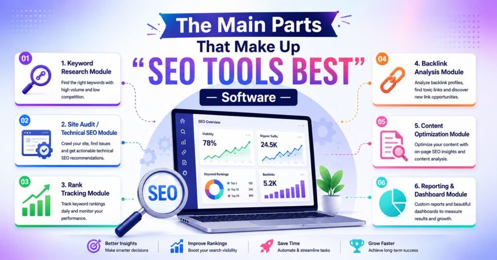 The Main Parts That Make Up "SEO Tools Best" Software