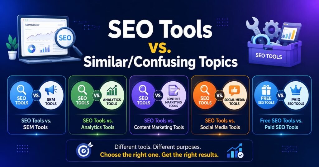 SEO Tools vs. Similar/Confusing Topics