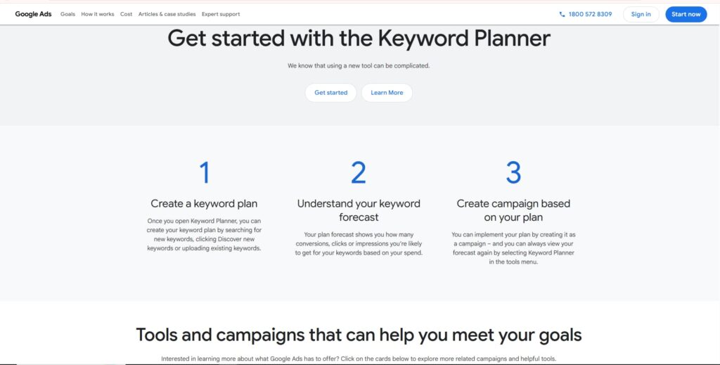  Google Keyword Planner