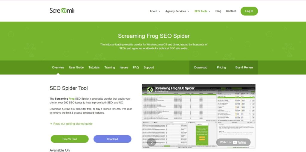 Screaming Frog SEO Spider
