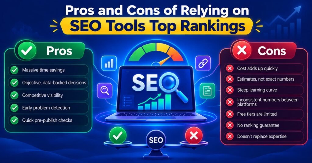 Pros and Cons of Relying on SEO Tools Top Rankings